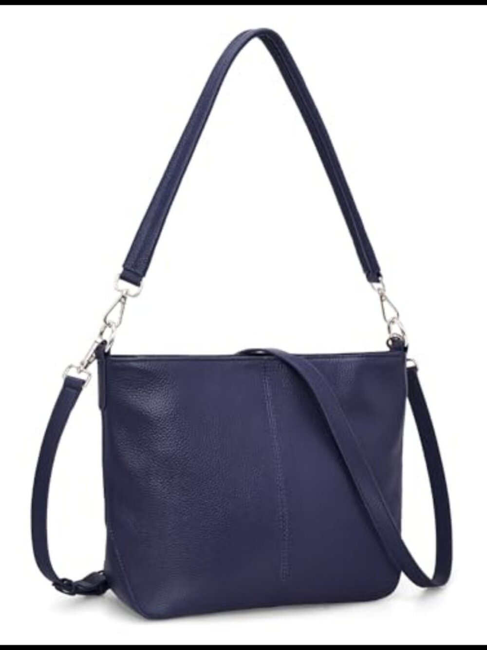 Genuine Leather Hobo Crossbody Bag Shoulder Purse Detachable Straps